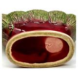 Set of 3 Decorative Tableware Pieces - Floral Vase, Poppy Cake Stand, Vintage Espresso Plate