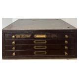 Vintage Perfit Crystals Metal 5-Drawer Store Display Cabinet