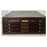 Vintage Perfit Crystals Metal 5-Drawer Store Display Cabinet