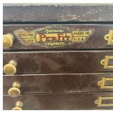 Vintage Perfit Crystals Metal 5-Drawer Store Display Cabinet