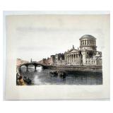 Collection of 3 Irish Art Prints Including Hand-Colored Scenic and Celtic Designs