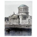 Collection of 3 Irish Art Prints Including Hand-Colored Scenic and Celtic Designs