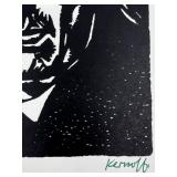 Harry Kernoff set of 2 Signed Block Prints of W.B. Yeats