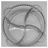 Collection of 5 Vintage Glass Dessert and Display Plates, Varied Patterns