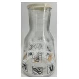 Vintage Cheese Box, Glass Carafe Set, Bank Bag, U.S. Mint Bag, and Star Architectural Pieces