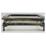 Collection of Silverplate Serving Pieces with Glass Inserts