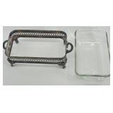 Collection of Silverplate Serving Pieces with Glass Inserts