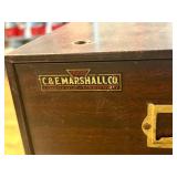 Vintage C&E Marshall Co. Metal Type Case with Metal Printing Type