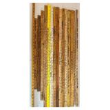 Collection of 27 Vintage Advertising Yardsticks