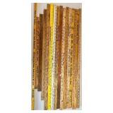 Collection of 27 Vintage Advertising Yardsticks