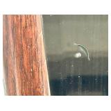 Antique Ornate Wood Framed Mirror with Carved Detail