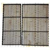 Pair of Heavy Duty Metal Mesh Grates with Framed Mirror Panel