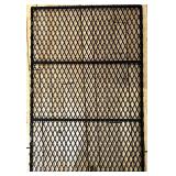 Pair of Heavy Duty Metal Mesh Grates with Framed Mirror Panel