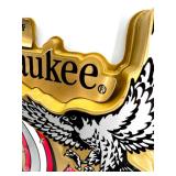 Pair of 1991 Old Milwaukee Genuine Draft Beer Signs (Lighting Components Missing)