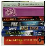 Collection of 25 Hardcover and Softcover Mystery and Fiction Books