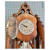 Handcrafted Wall Pendulum Clock with Pine Finish