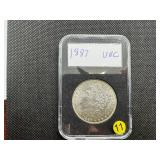 1887 Morgan Silver Dollar Marked UNC When Purchased