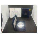 Better Date Beautiful 1994 Proof American Silver Eagle, Original Mint Case w/COA - PCGS Price Guide for a PF-69 is $130, PF-70 is $900