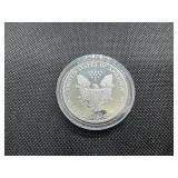 Proof First Year of Issue 1986-S American Silver Eagle in Plastic Case PCGS Price Guide for a PF-69 is $129, PF-70 is $375