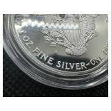 Proof First Year of Issue 1986-S American Silver Eagle in Plastic Case PCGS Price Guide for a PF-69 is $129, PF-70 is $375