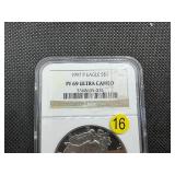 1997 Proof 1 Oz. Silver American Eagle NGC PF69 Ultra Cameo - NGC Price Guide is $135
