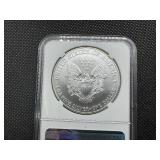1999 1 Oz. Silver American Eagle NGC MS69 - NGC Price Guide is $75