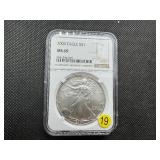 2004 1 Oz. Silver American Eagle NGC MS69 - NGC Price Guide is $65