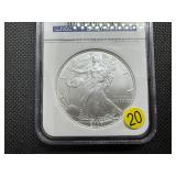 2007 1 Oz. Silver American Eagle NGC MS69  Early Releases
