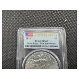 2016 1 Oz. Silver American Eagle PCGS MS69  30th Anniv. - PCGS Price Guide is $72