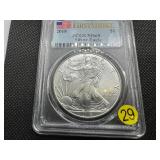 2018 1 Oz. Silver American Eagle PCGS MS69 First Strike