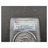 2020 1 Oz. Silver American Eagle PCGS MS70 - Perfect Grade!
