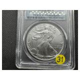 2020 1 Oz. Silver American Eagle PCGS MS70 - Perfect Grade!