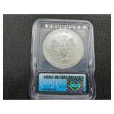 2021 1 Oz. Silver American Eagle ICG MS70 Emergency Issue - Perfect Grade! - PCGS Price Guide is $80