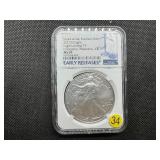 2021-S Eagle Landing Type 2 1 Oz. Silver American Eagle NGC MS69 Emergency Production - Early Releases