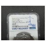 2021-S Eagle Landing Type 2 1 Oz. Silver American Eagle NGC MS69 Emergency Production - Early Releases