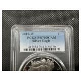 2010-W Proof  Silver American Eagle PCGS PR70DCAM  - Perfect Grade!  - PCGS Price Guide is $90