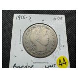 1915-S Barber Half Dollar