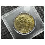 Beautiful UNC 1922 Silver Grant Commem. Half Dollar with Gold Toning - Amazing Coin!!! - Greysheet Wholesale Price for an MS63 is $220