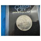 GSA Uncirculated 1882 Carson City Morgan Dollar with Original Box and Certiicate