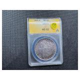 1882 Morgan Silver Dollar ANACS MS62 Attractively Purple Toned