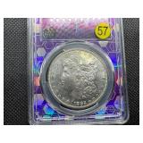 1882-S Morgan Silver Dollar PCGS MS64 Purple Trader Bea Holder- PCGS Price Guide is $125