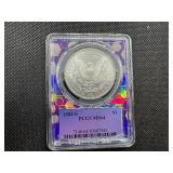 1882-S Morgan Silver Dollar PCGS MS64 Purple Trader Bea Holder- PCGS Price Guide is $125