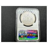 1887 Morgan Silver Dollar NGC MS62 - Rainbow Orange and Blue Toned!!