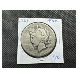 Key Date 1921 Peace Silver Dollar