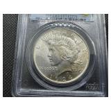1924 Peace Silver Dollar PCGS MS63 - PCGS Price Guide is $80