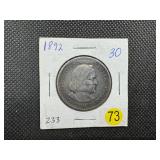 1892 Columbian Commem. Silver Half Dollar
