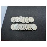 Twenty 40% Silver 1966 -1969 Mixed Date Kennedy Half Dollars