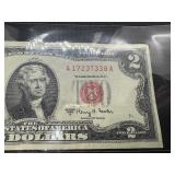1963 Series Red Seal Two Dollar Bill