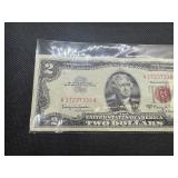 1963 Series Red Seal Two Dollar Bill
