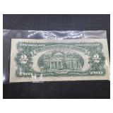 1963 Series Red Seal Two Dollar Bill